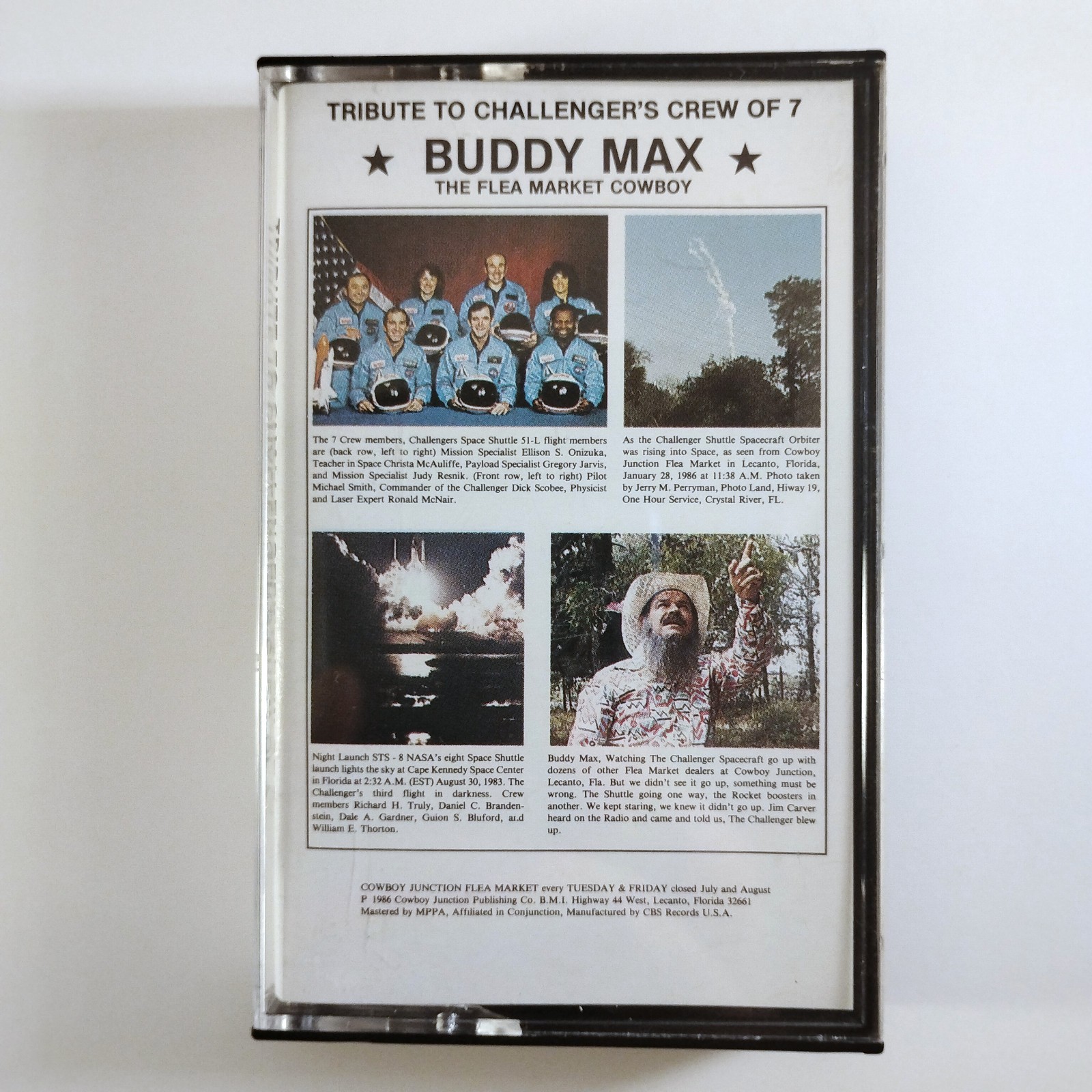 Buddy Max Tribute To Challenger\'s Crew MPPA 5197 Cassette Tape Playtested