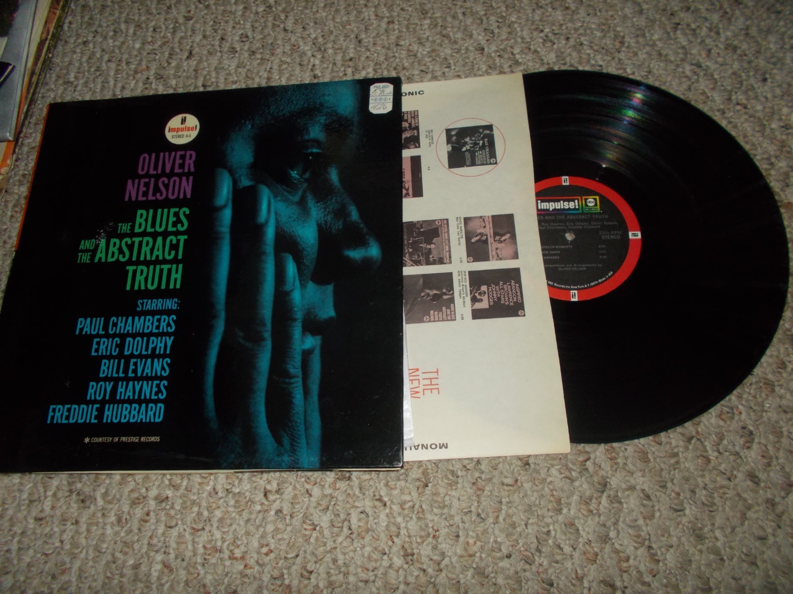 OLIVER NELSON BLUES AND THE ABSTRACT TRUTH RE JAZZ LP ON IMPULSE STEREO EX+ RVG