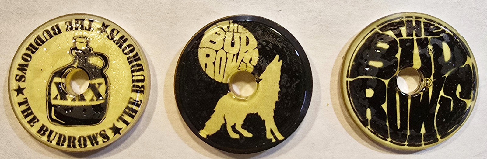 The Budrows Sud Rows 45 RPM Record Adapter Set Rare Complete 3 Pieces (Lot 33)