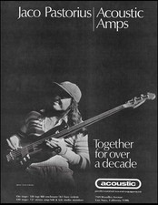 Jaco Pastorius 1979 Fender Bass guitar Acoustic amplifier system advertisement picture