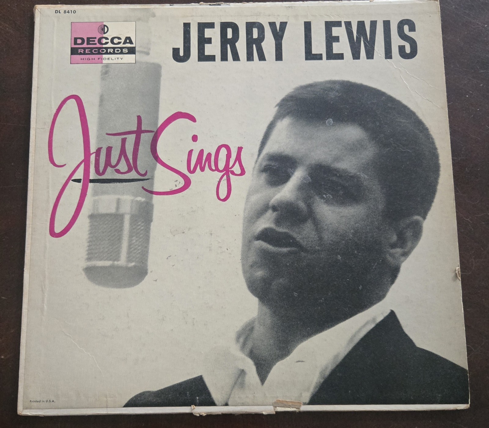 JERRY LEWIS JUST SINGS 1956 12” Vinyl LP Decca DL 8410 Black Label MONO