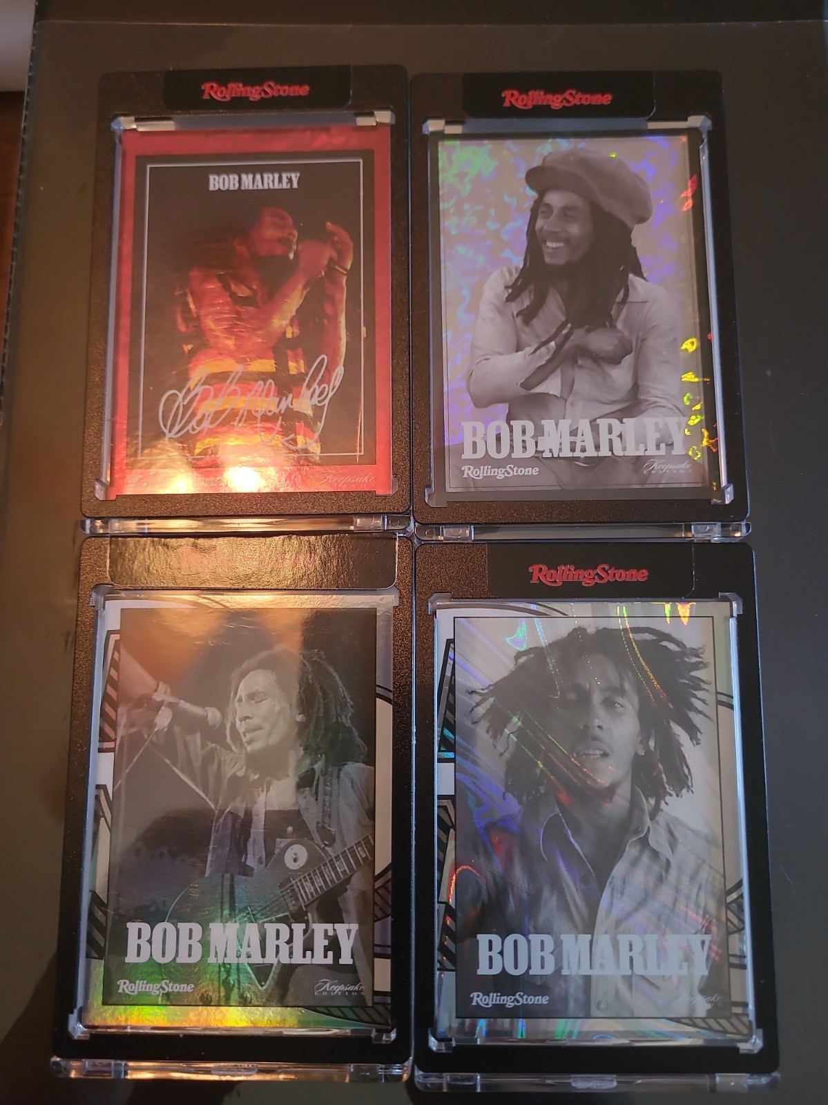 Rolling Stones Bob Marley Keepsake 4 Cards, 1/10, 4/10, 8/10, And 3/15