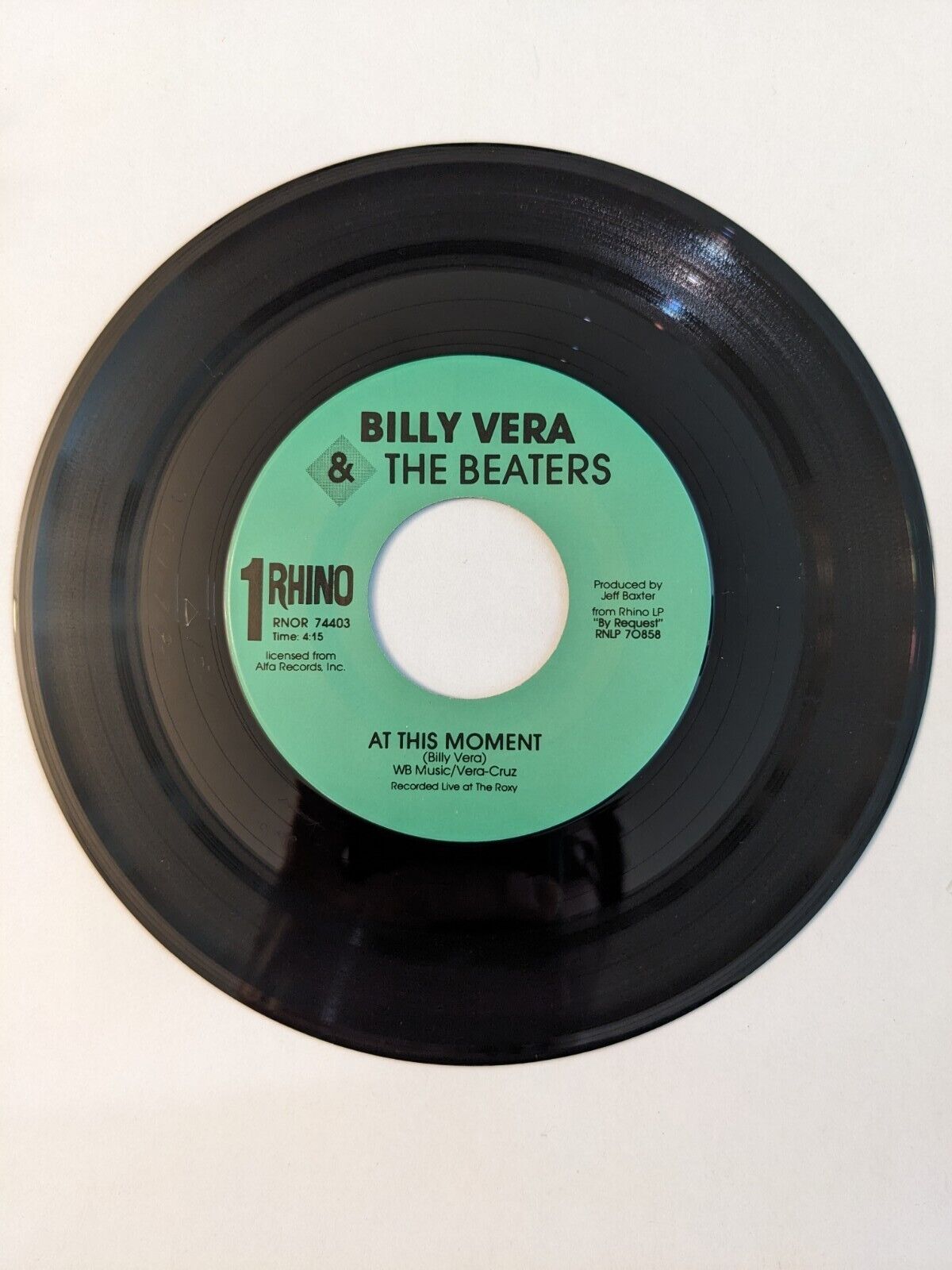 Vintage Billy Vera & The Beaters Peanut Butter At This Moment 45 Record Vinyl EX