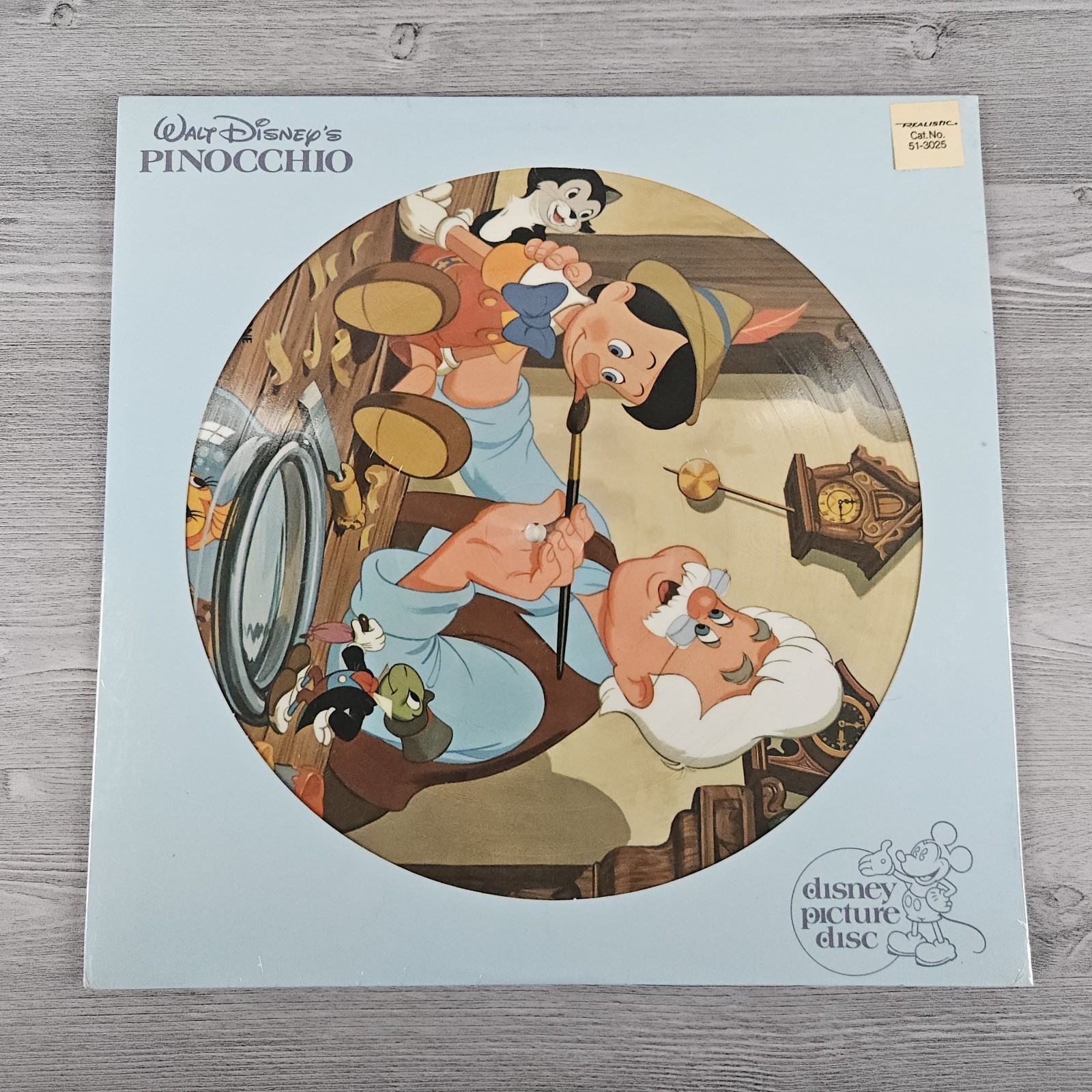Walt Disney's Pinocchio Picture Disc Vinyl Record Soundtrack LP 1980 New Sealed