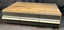 Vintage Teac 36 Tape Cassette Tapes Storage Holder Case 3-Drawer Faux Wood Grain picture