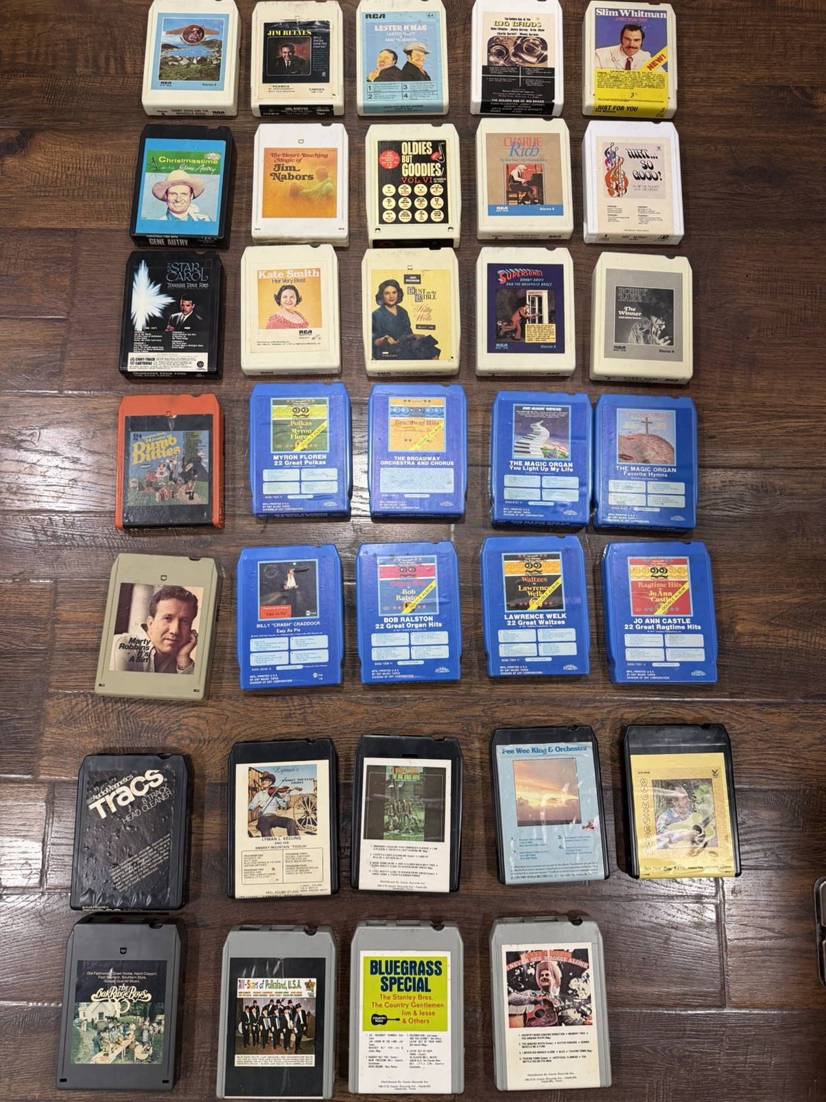 Vintage 8‑Tracks – Lot of 34 – Country, Polka, Bluegrass, Oldies & More