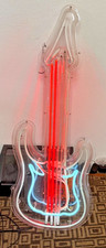 Vintage Dapy / Spencer Gifts Full-Size Neon Guitar Display picture
