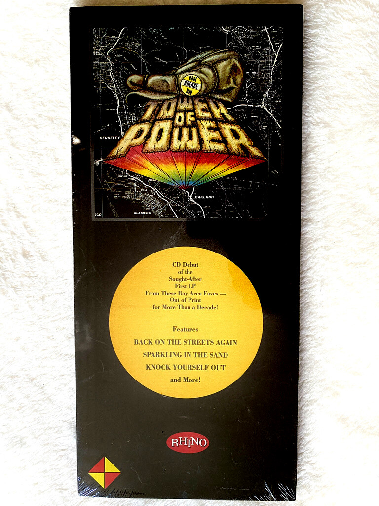 TOWER OF POWER CD SEALED LONGBOX  EAST BAY GREASE PROMO SPARKLING KNOCK RHINO LP