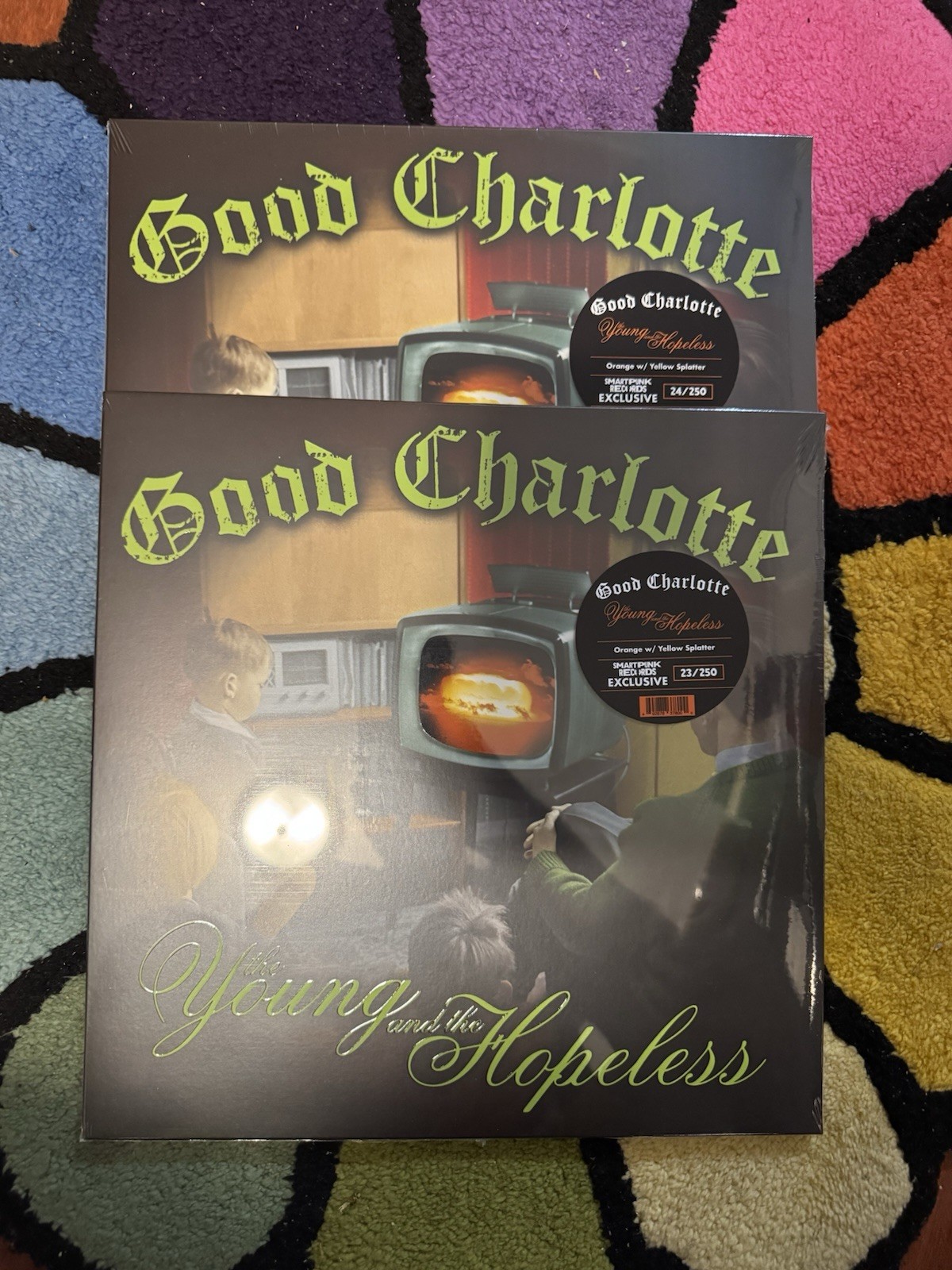 Good Charlotte The Young and the Hopeless Orange Yellow Splatter Smartpunk /250