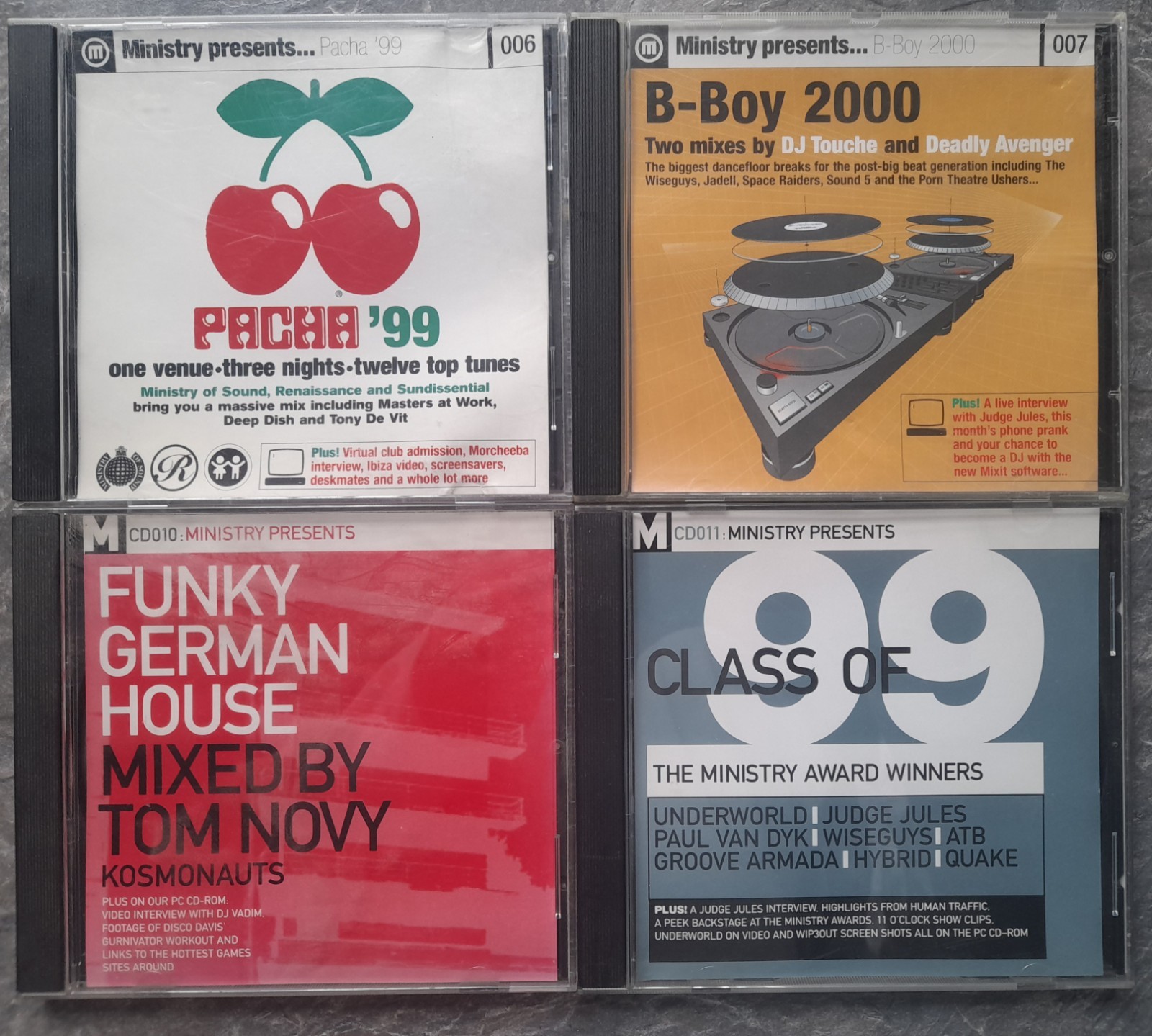 4x Ministry Mag CD Bundle - Pasha 99, Class of 99, Funky German House, B-Boy2000