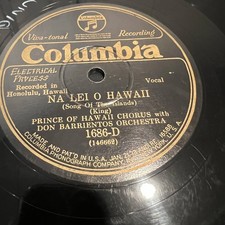 Hawaiian 78 RPM HONOLULU RECORDING Columbia 1686-D Prince of Hawaii Chorus picture
