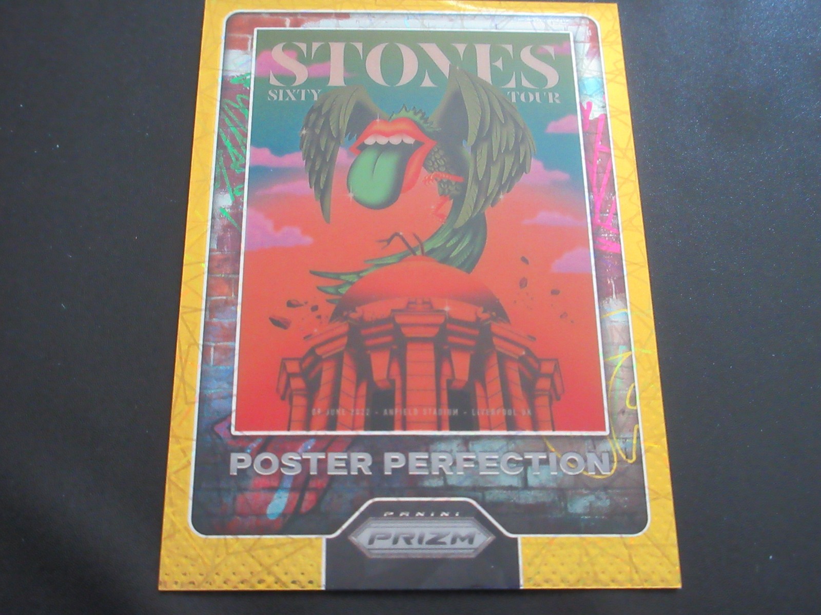 2025 Panini Prizm Rolling Stones Poster Perfection Gold Laser Insert #26 (#9/10)
