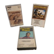 Vtg Mexican Cassette Tape Lot 3 Vicente, Cornelio Reyna Jorge Negrete Tested VG picture
