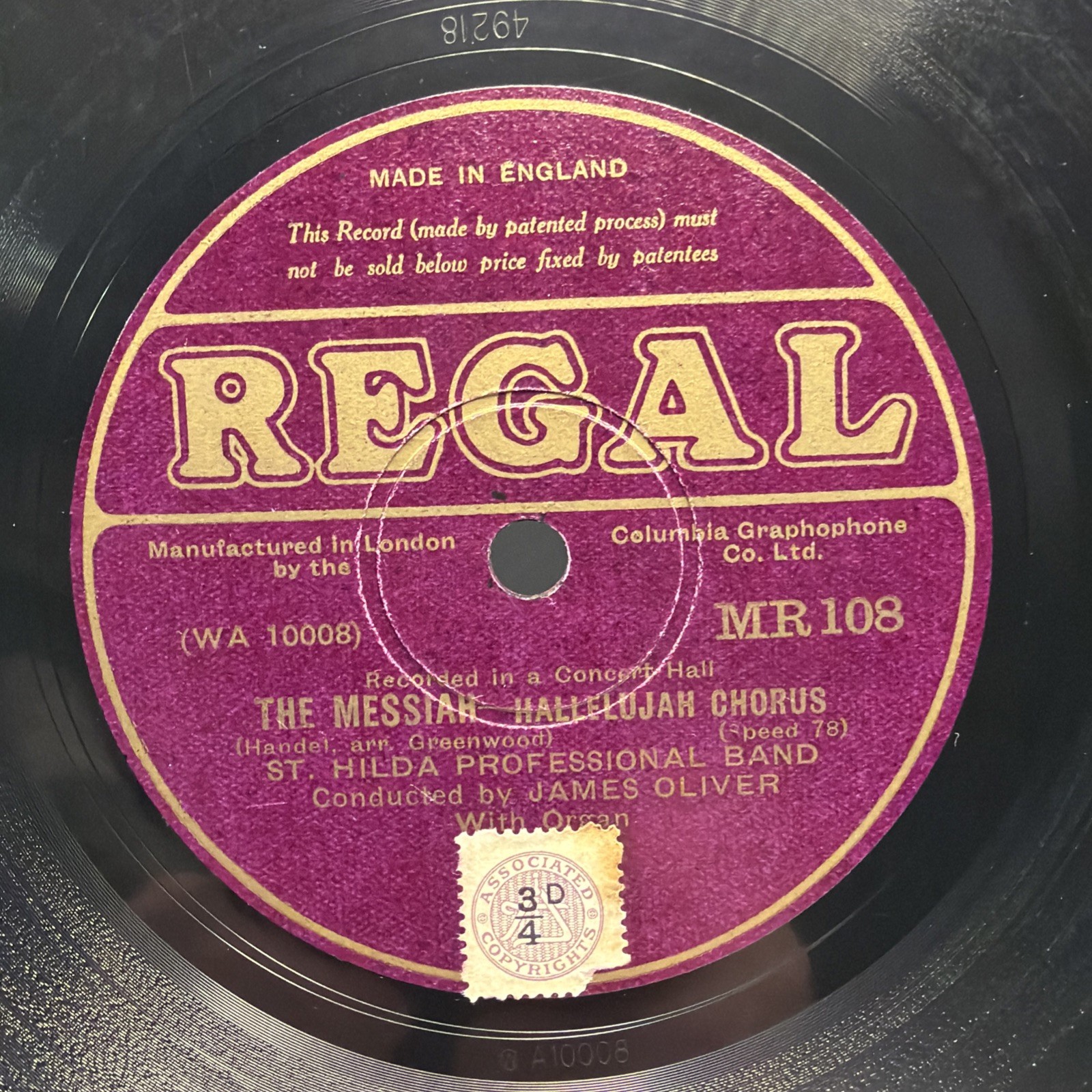 St. Hilda Professional Band - Hallelujah Chorus / Thanks Be To God - VG+