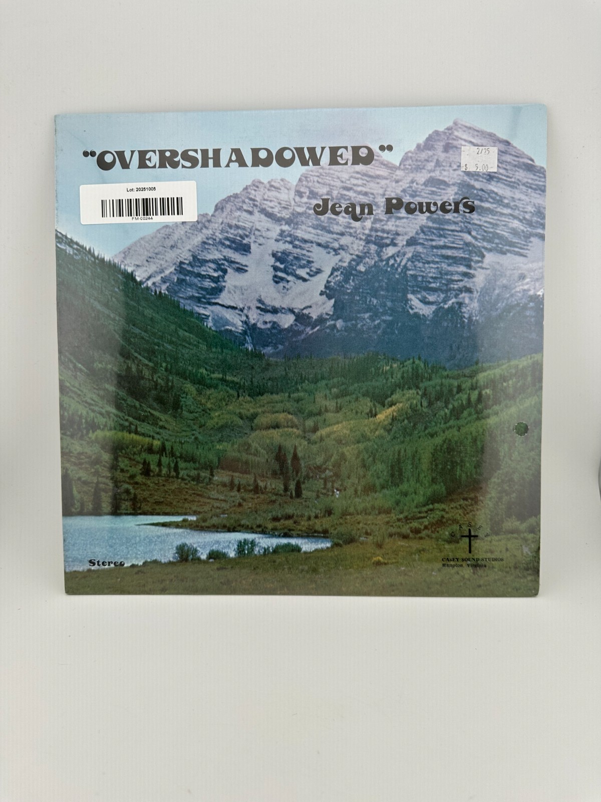 Jean Powers Overshadowed LP Private Press Gospel RSR-259 VG+/VG+ Rare