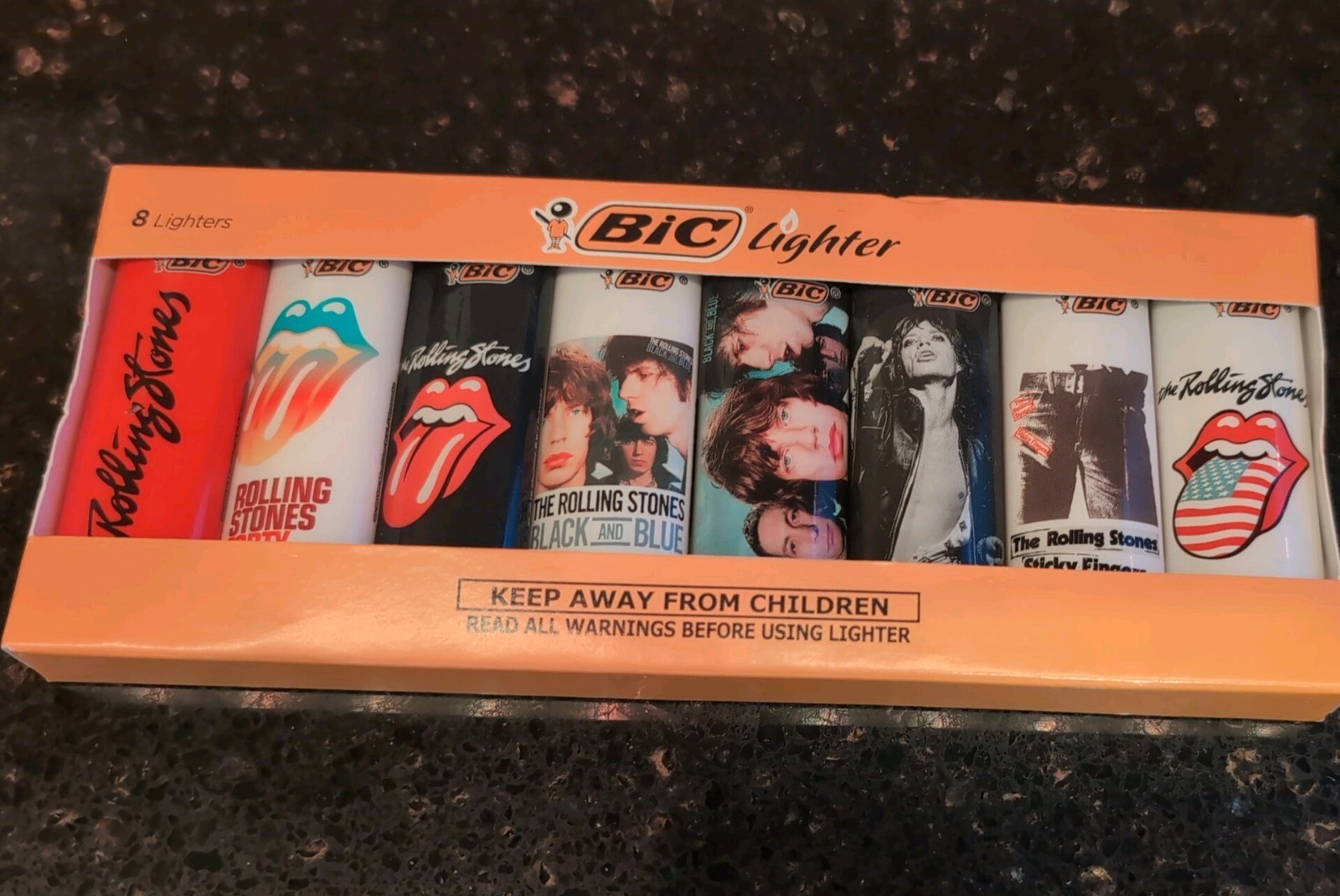 Rolling Stones 8 Pack Lighters Brand New 