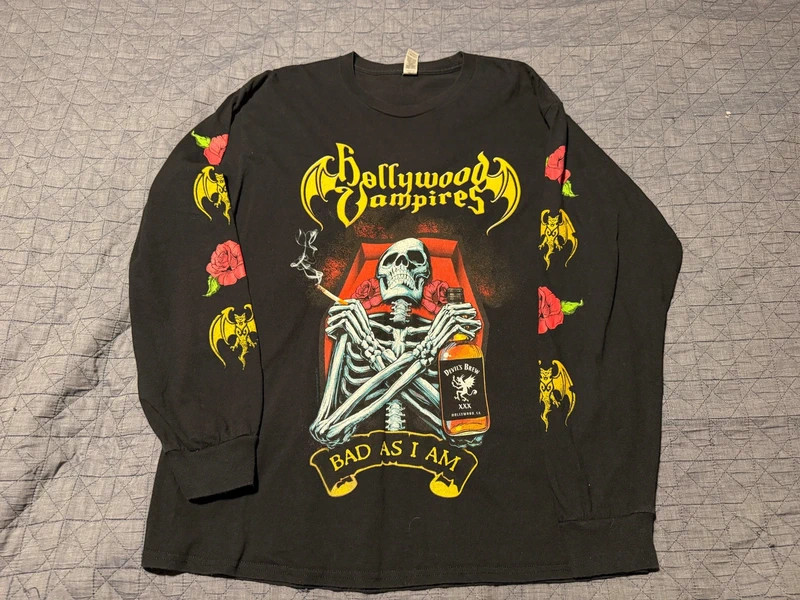 Hollywood Vampires Bad As I Am 2019 Tour Long Sleeve – Black – L