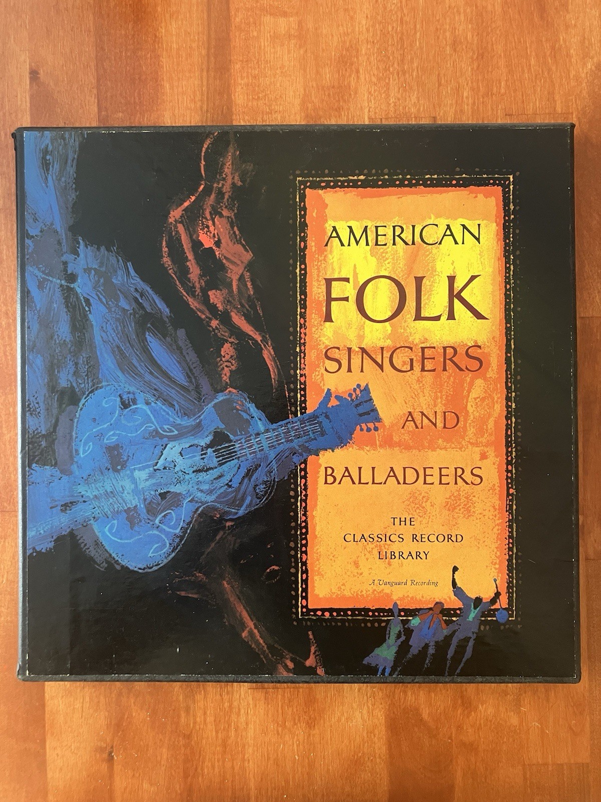 AMERICAN FOLK SINGERS AND BALLADEERS - VANGUARD 4 LPS/BOOKLET BOX SET