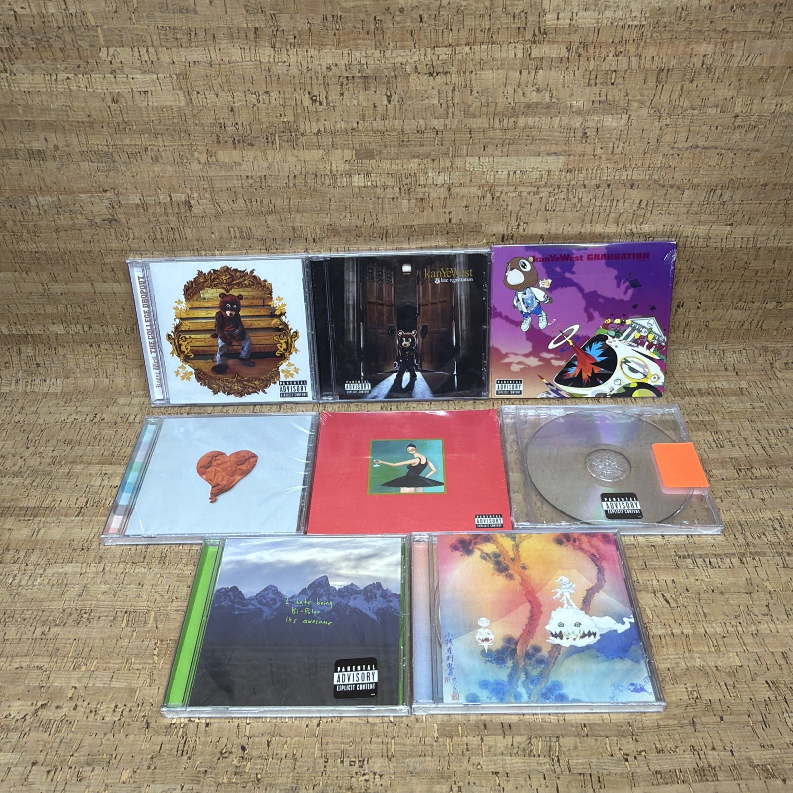 Kanye West 8 CD LOT SEALED - College Dropout Graduation Yeezus Kids See Ghosts