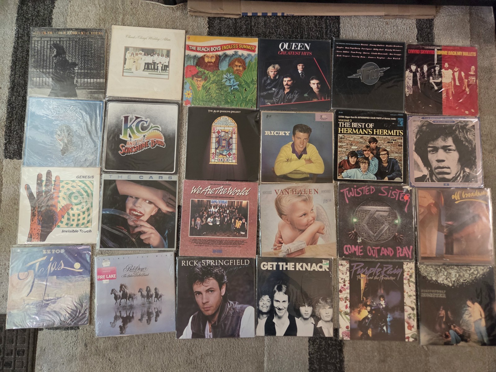 75 Classic Rock Vinyl LP Records Collection Album Lot Kiss Sabbath Hendrix