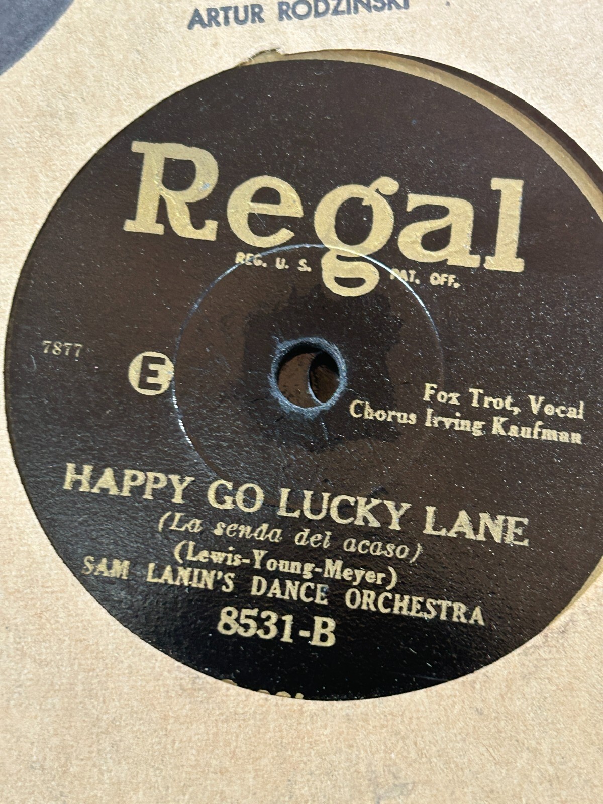 Sam Lanin / Irving Kaufman - Happy Go Lucky Lane (Imperial Dance Orchestra)