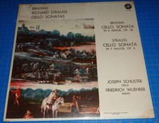 Joseph Schuster/Friedrich Wuehrer STRAUSS/BRAHMS Cello Sonata Vox PL 9910 SEALED picture