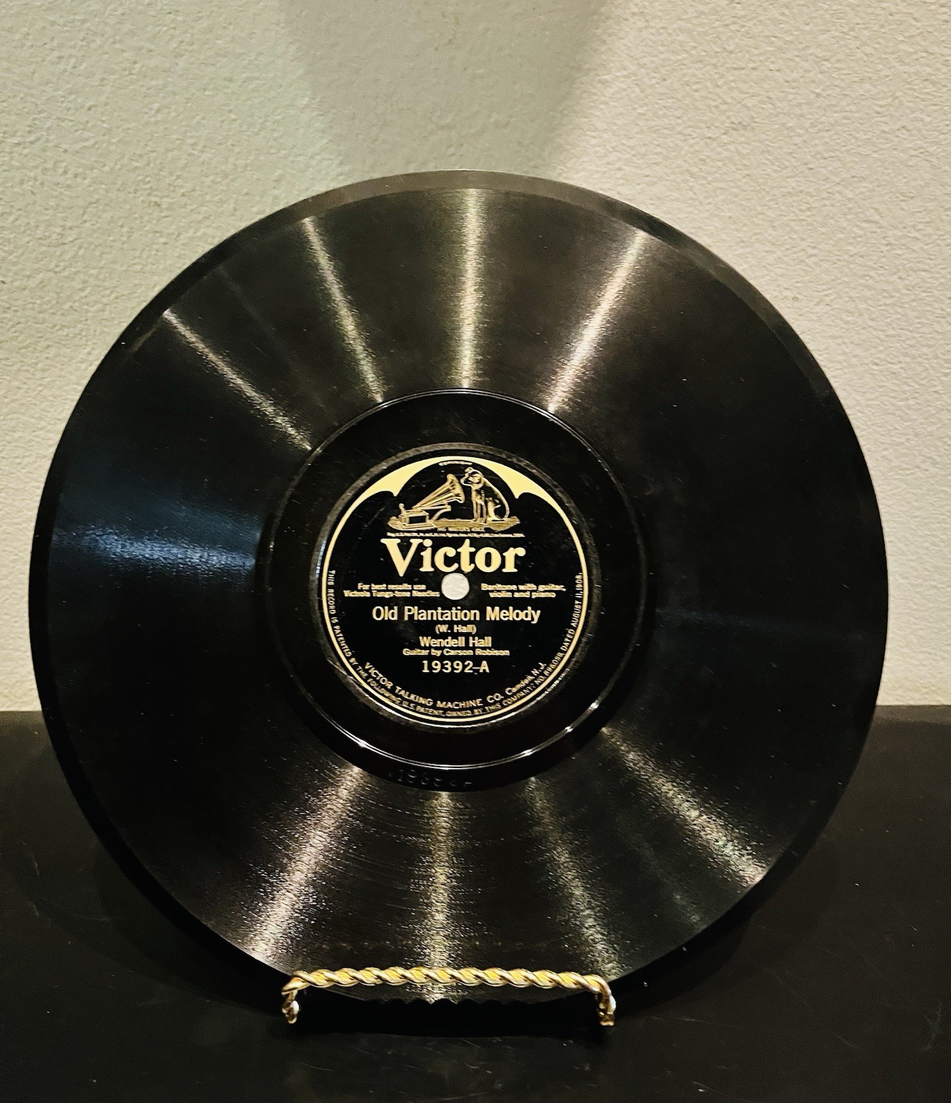 Vintage 1924 Shellac Record Wendell Hal Pickaninny Lullaby 19392-B
