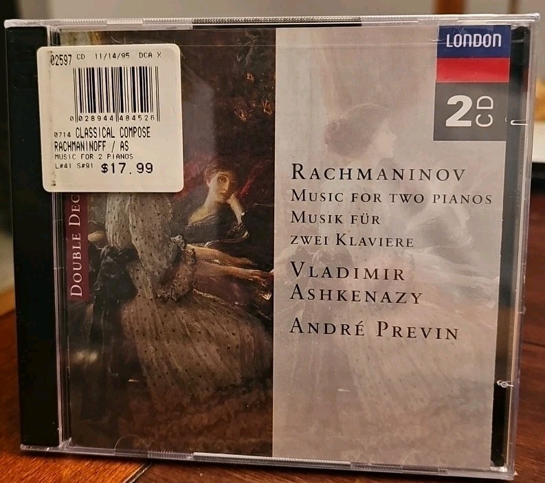 Rachmaninov Music for 2 Pianos Vladimir Ashkenazy Previn 2 CD NEW