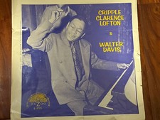 cripple clarence lofton & walter davis BLUES 1970 VINTAGE yazoo promo  14.5x 15 picture