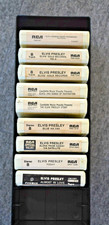 Lot of 9 Vintage Elvis Presley 8 Track Cartridges w/ Storage Case Rock n' Roll picture