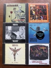 NIRVANA 6 CD Lot: Bleach, Nevermind, In Utero, Unplugged, Incesticide ++ picture