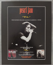 Pearl Jam Vs Original Album Advert Mounted 14x11