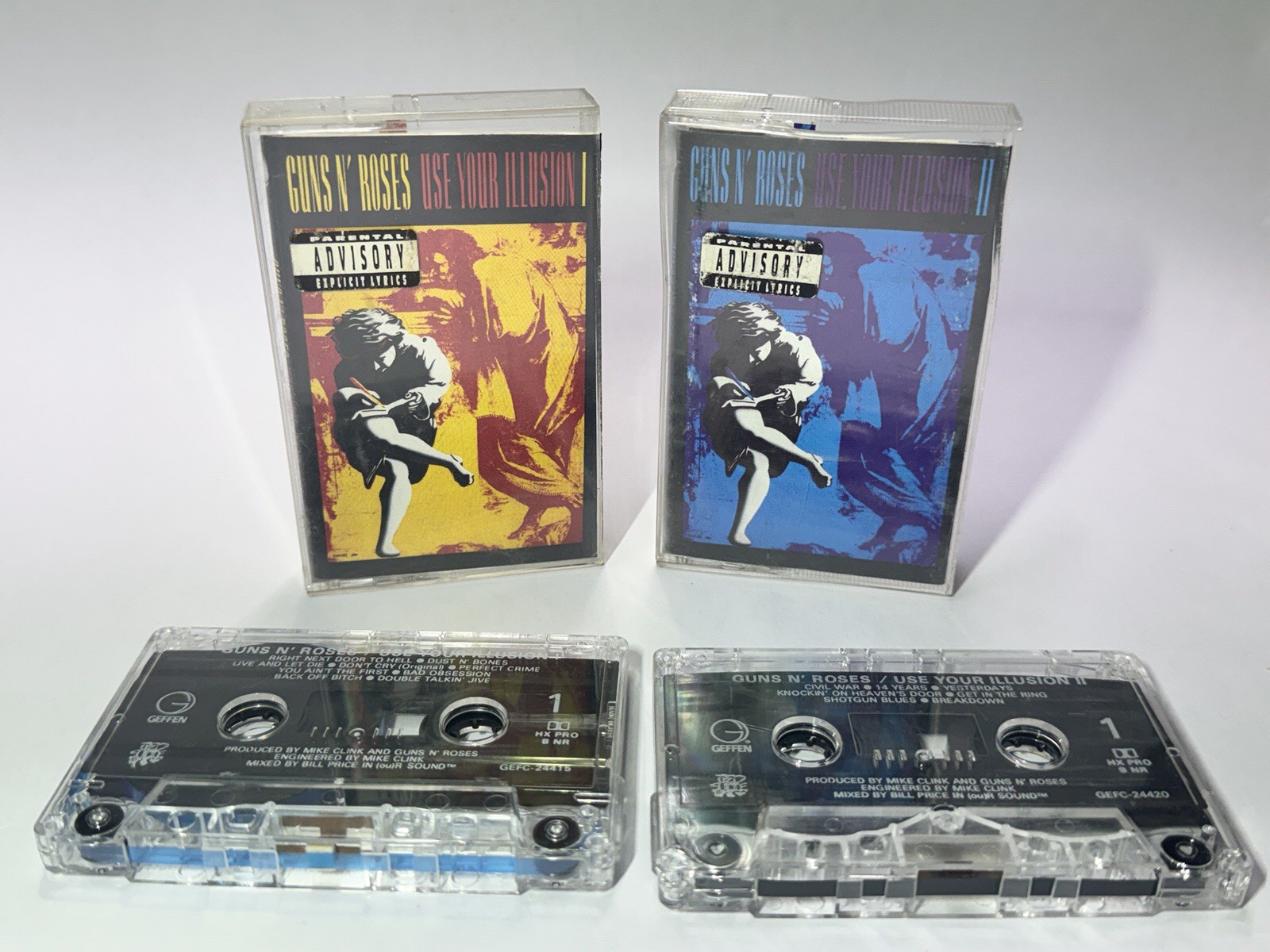 VTG Guns N’ Roses Use Your Illusion I & II Rock Cassette Tapes Tested Working