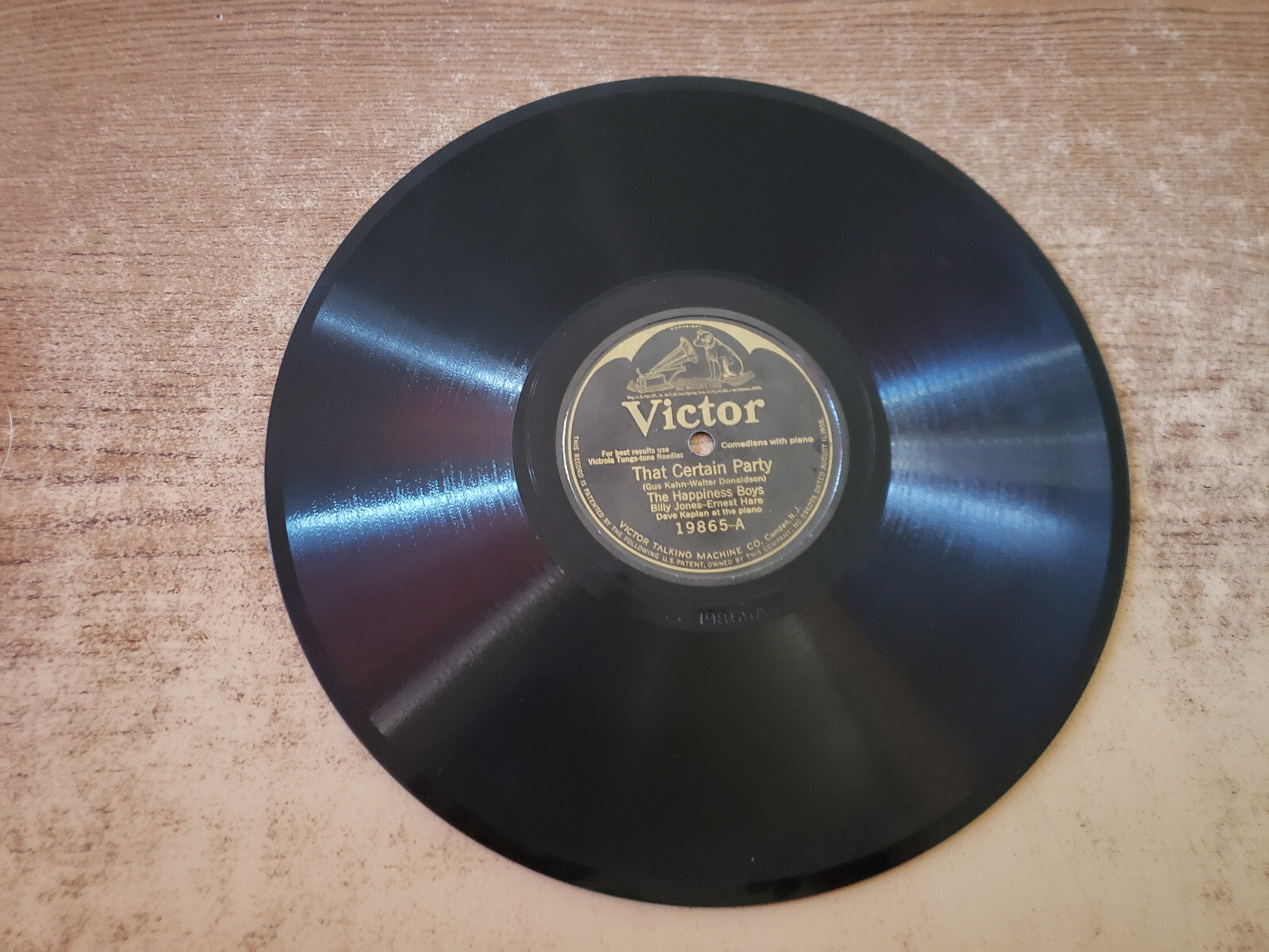 1920s MINT-EXC HAPPINESS BOYS That Certain Party /Why Aren\'t Yez Eatin 19865 78