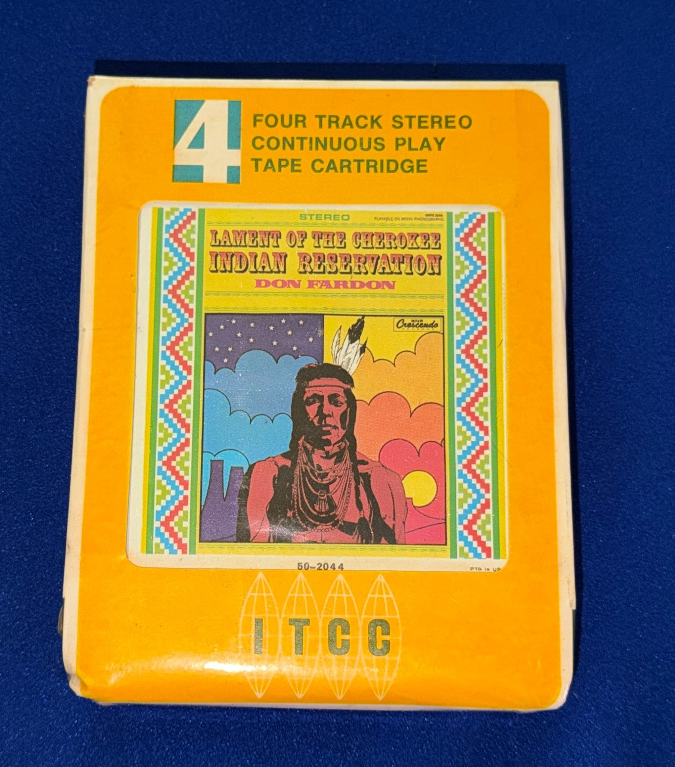 SEALED VTG Don Fardon Lament of Cherokee Indian 4 TRACK TAPE CARTRIDGE Psyche