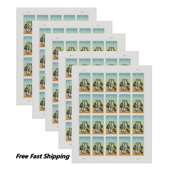 2024 Bluegrass Forever Scott#5844 100 Pcs Mint Guitar Music MNH,5 Sheets