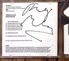 RARE AUTOGRAPHED   PHILIP GLASS  SOLO PIANO  CBS REORDS CD 3059 picture