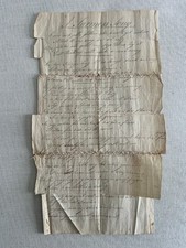 Orig. 1804 Handwritten Song Lyrics , Sewn Paper, Moses Ballou, Smithfield, RI picture