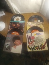 1970's-1980s Pop / Rock Lot Of 10 -45 RPM Records With Picture Sleeve picture
