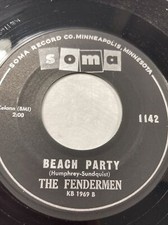 UNPLAYED 45rpm 1960 The FENDERMEN Dont U Just Know It / Beach Party SOMA Record picture