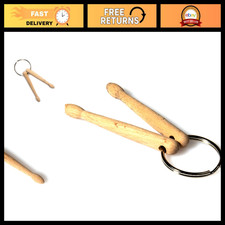 Natural Wood Mini Drumstick Keychain for Musicians, Drummers, Gift Idea picture
