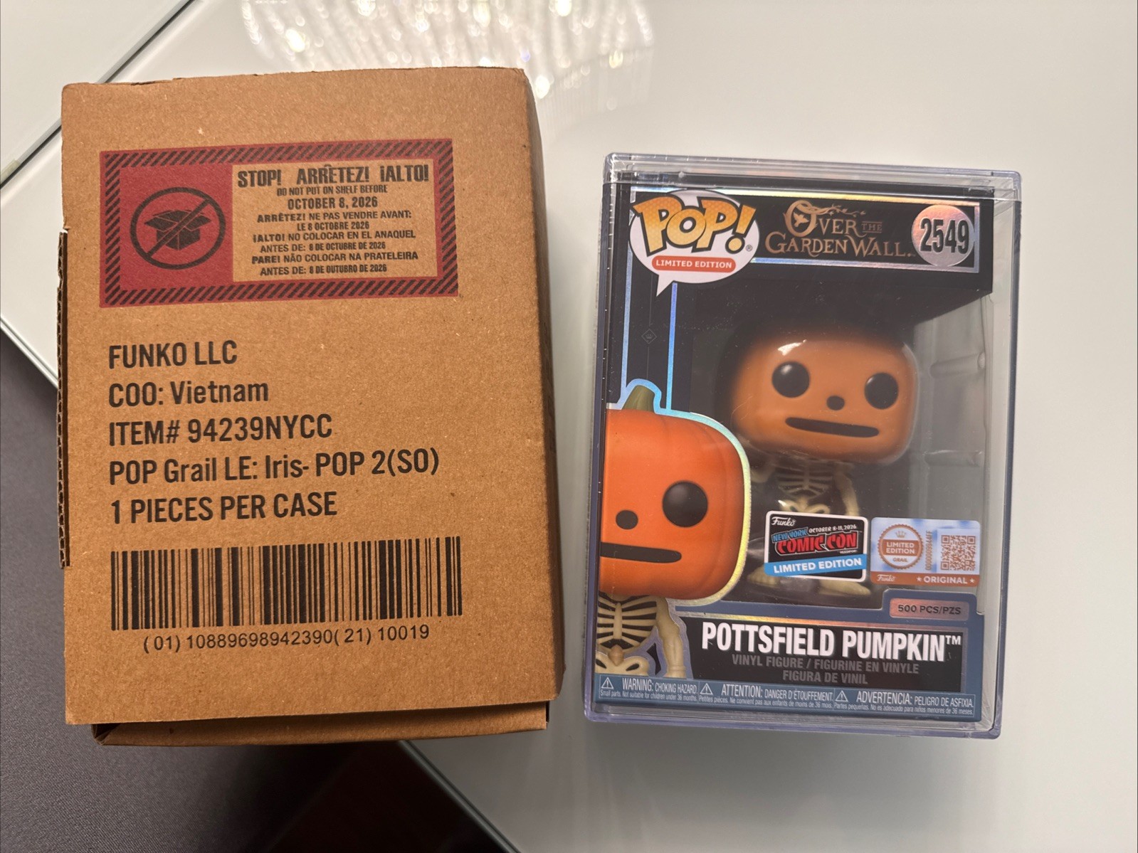 NYCC 2026 Funko Pop Pottsfield Pumpkin Over The Garden Wall LE 500 IN HAND
