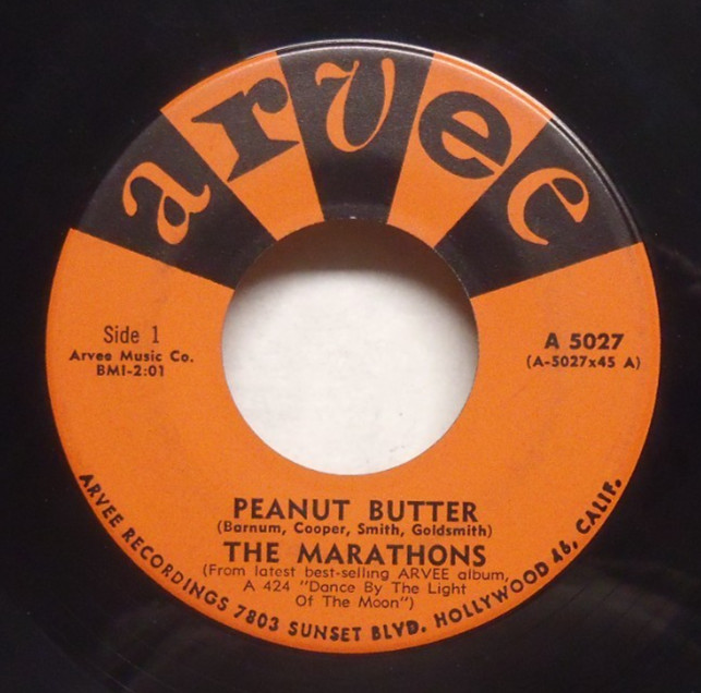 The Marathons - Peanut Butter - 1961 NM R&B  45 on Arvee