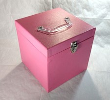 45rpm Vintage Record Case / Large Pink / PB01 (FREE Shipping) picture