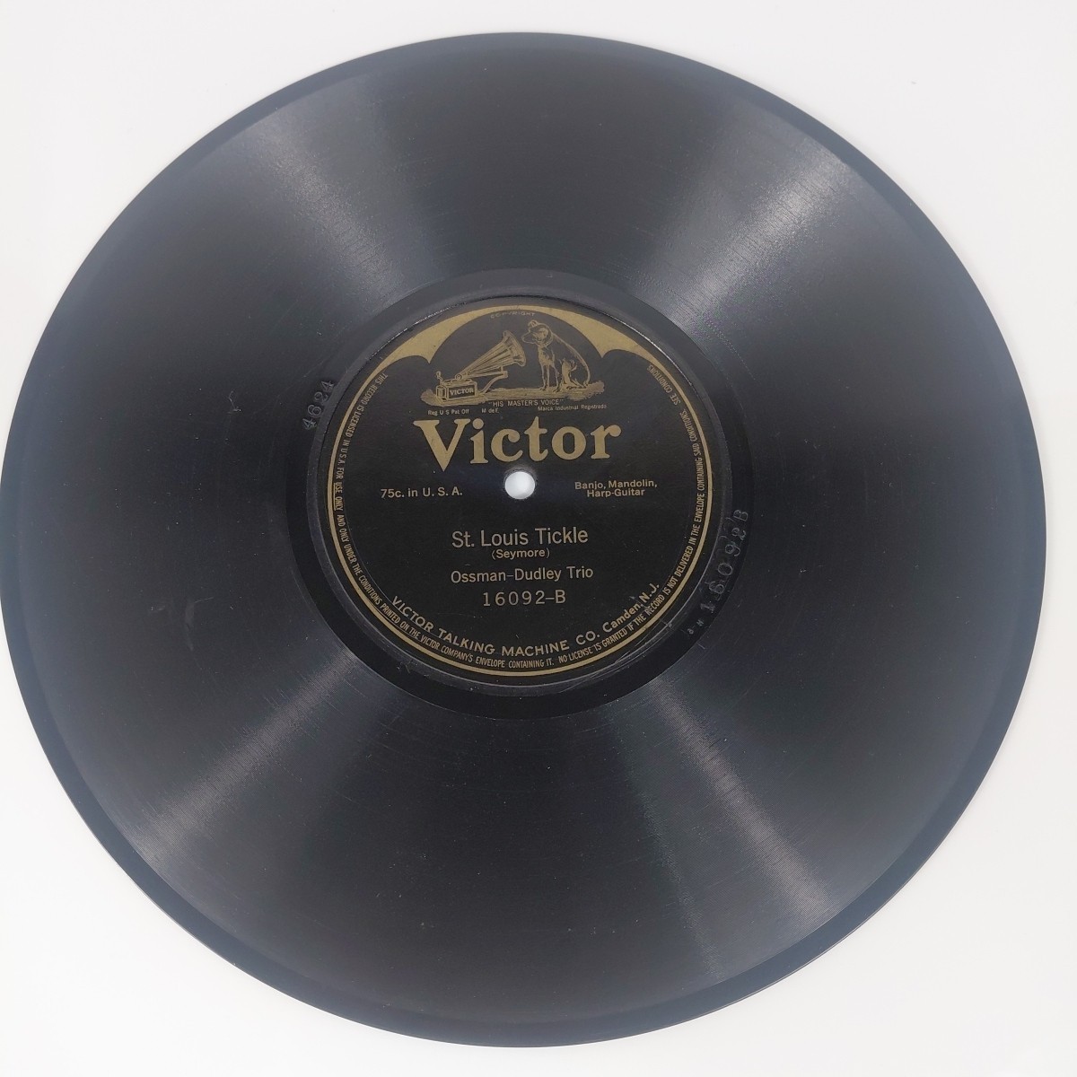 Vess L. Ossman – St. Louis Tickle / A Gay Gossoon – Victor 16092 – Ragtime Banjo