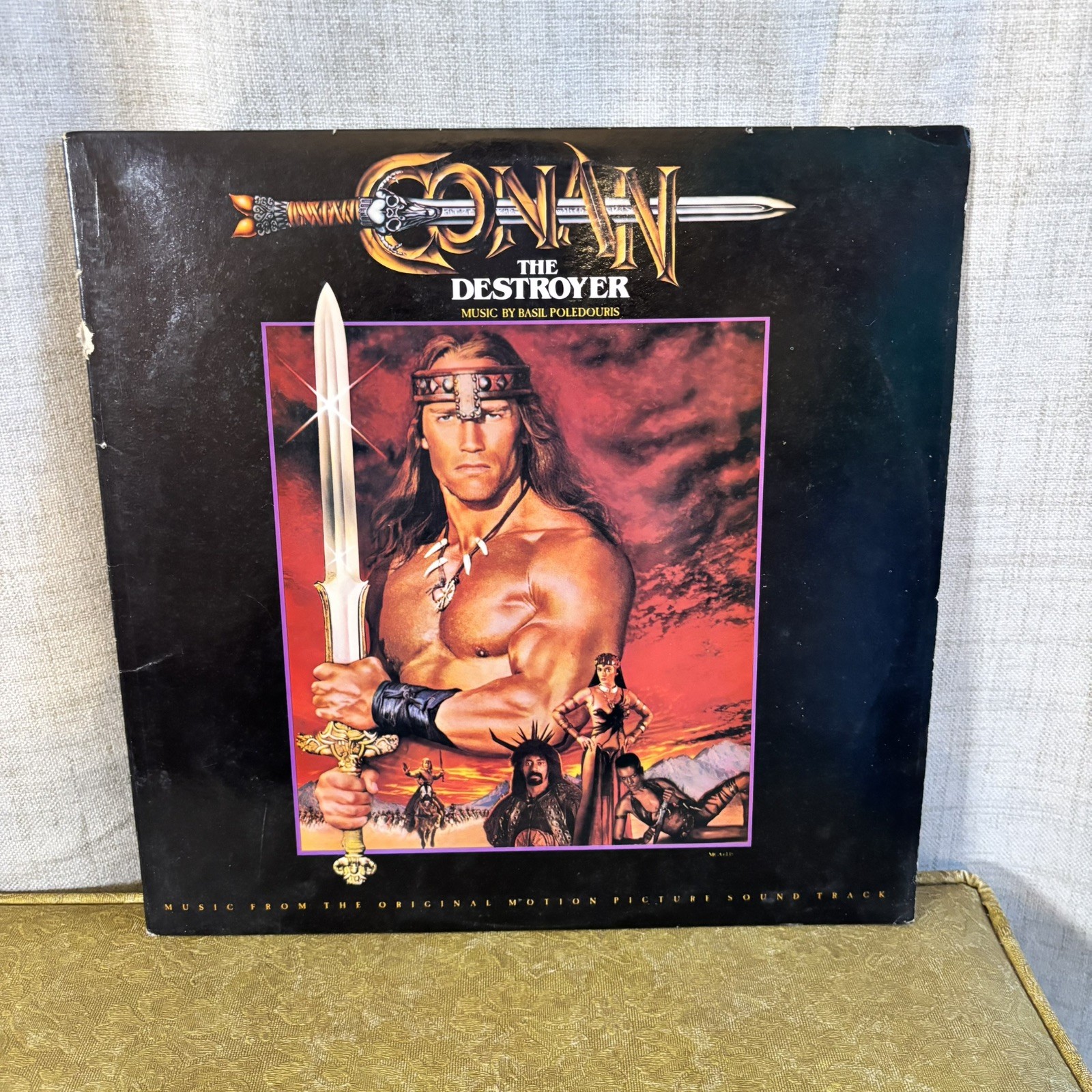 Conan The Destroyer Film Soundtrack LP Vinyl Record - Promo Rare (1984, MCA)