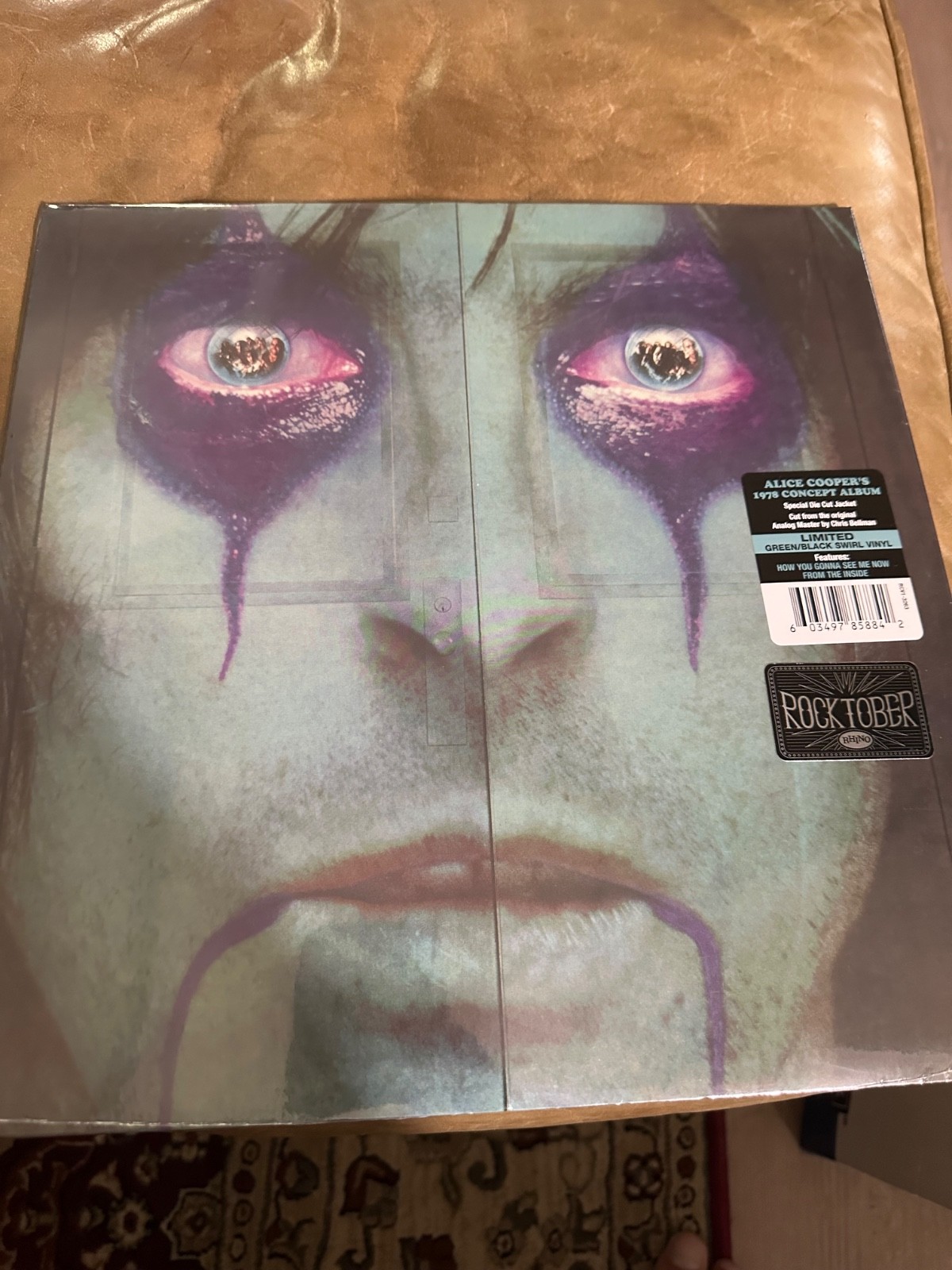 Alice Cooper From the Inside Green Black Swirl Vinyl LP Sealed Rocktober Die Cut