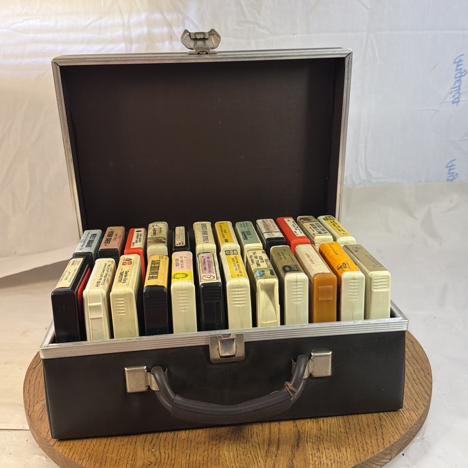 Vintage Lot of 24 8 Track Tape Storage Case