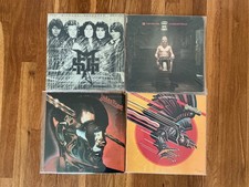 Lot of 8 og rock-metal albums, Priest, AC/DC, MSG, Y&T, VG+ wax,  picture