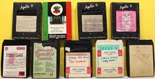 Mixed Lot of 9 As Is As Blank 8-Track  Cartridges For Parts or Repair Used VTG picture